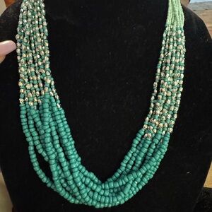 Elegant Green Beaded Necklace